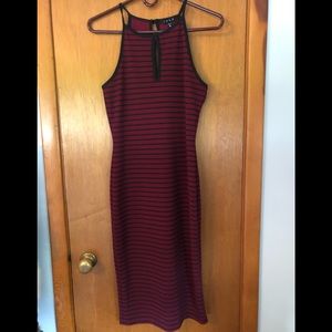 Snap summer striped dress